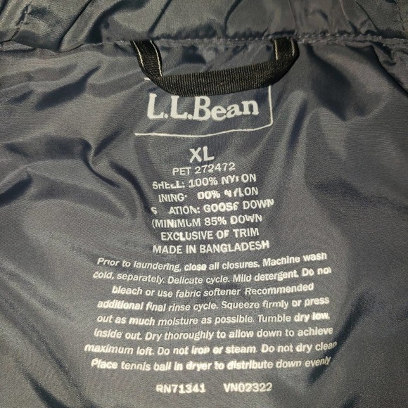 L.L. Bean Windstopper 700 Womens Goose Down Puffer *XL* - Picture 5 of 6